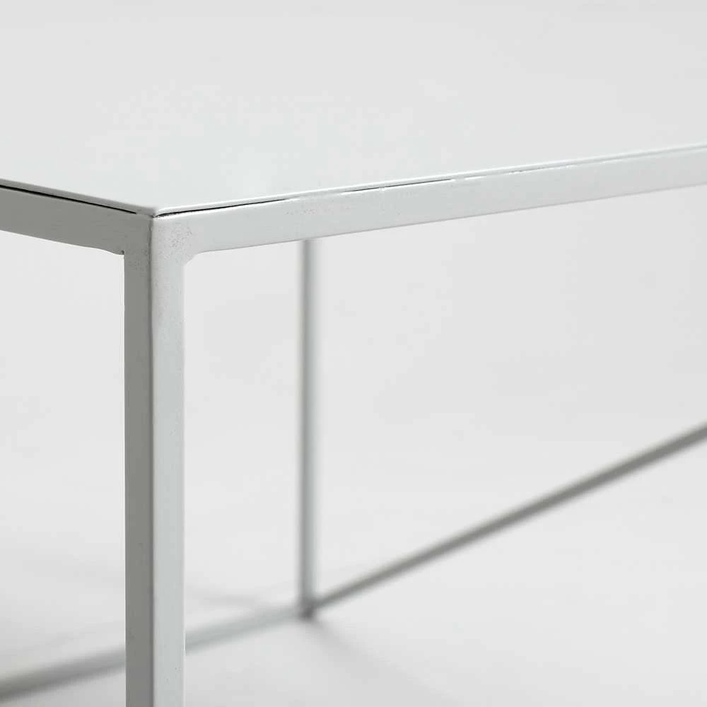Customform Konsolinis stalas, "Senso Flower" metalas, 120x25 cm, baltas