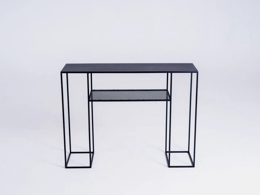 Customform Konsolinis stalas, Senso Flower Metalas, 120x25 cm, Juoda