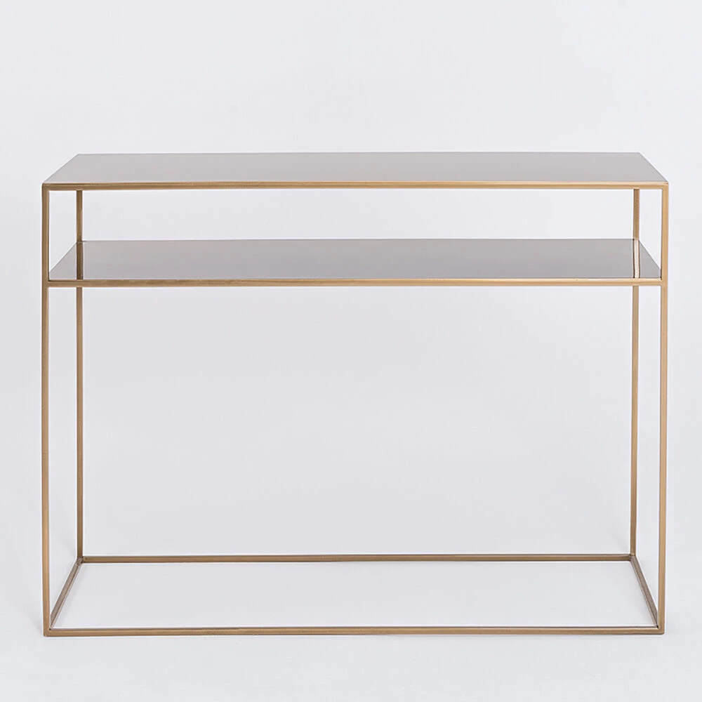 Customform Konsolinis stalas, TENSIO 2 FLOOR METAL, 100x35 cm, Auksinis