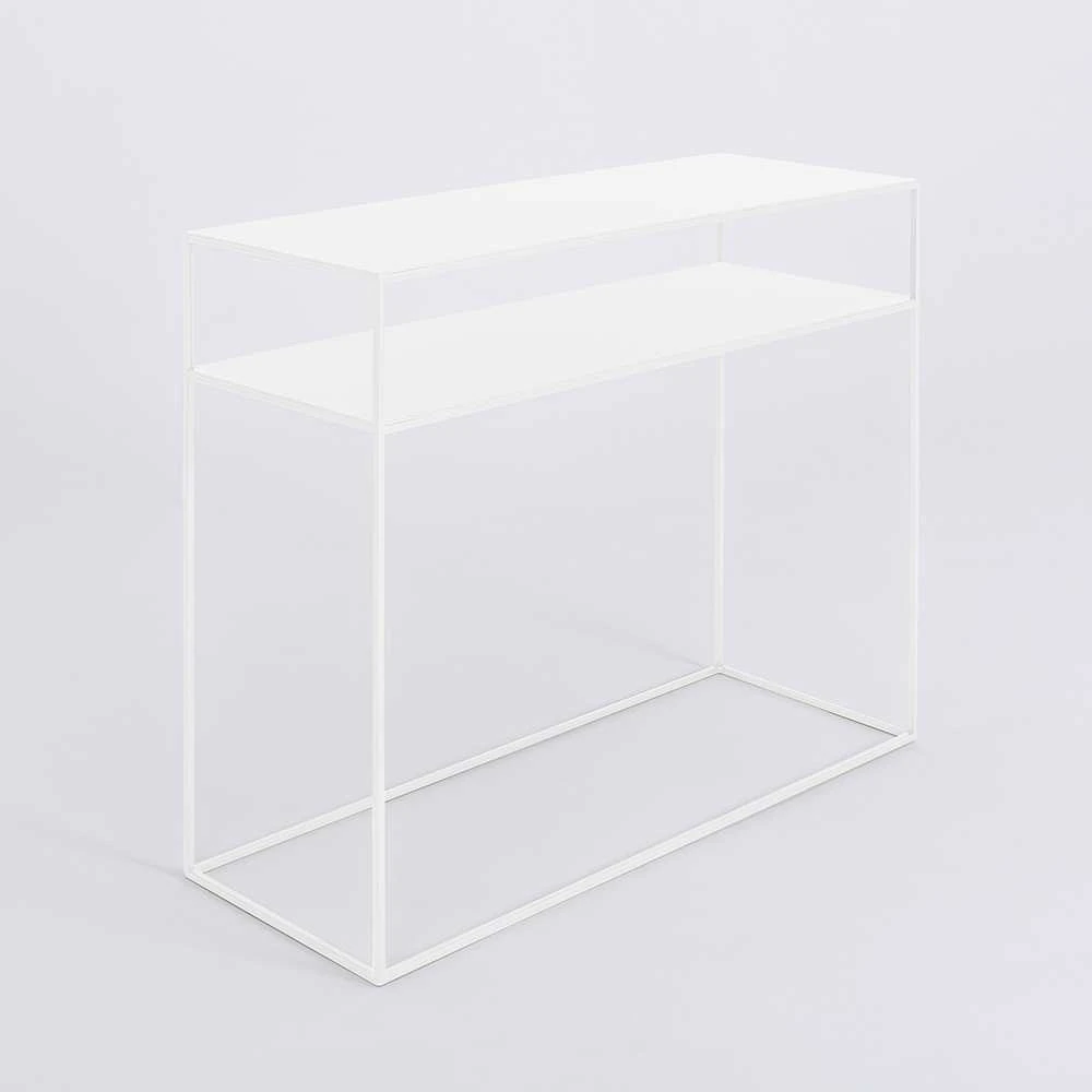 Customform Konsolinis stalas, TENSIO 2 FLOOR METAL, 100x35 cm, Baltas