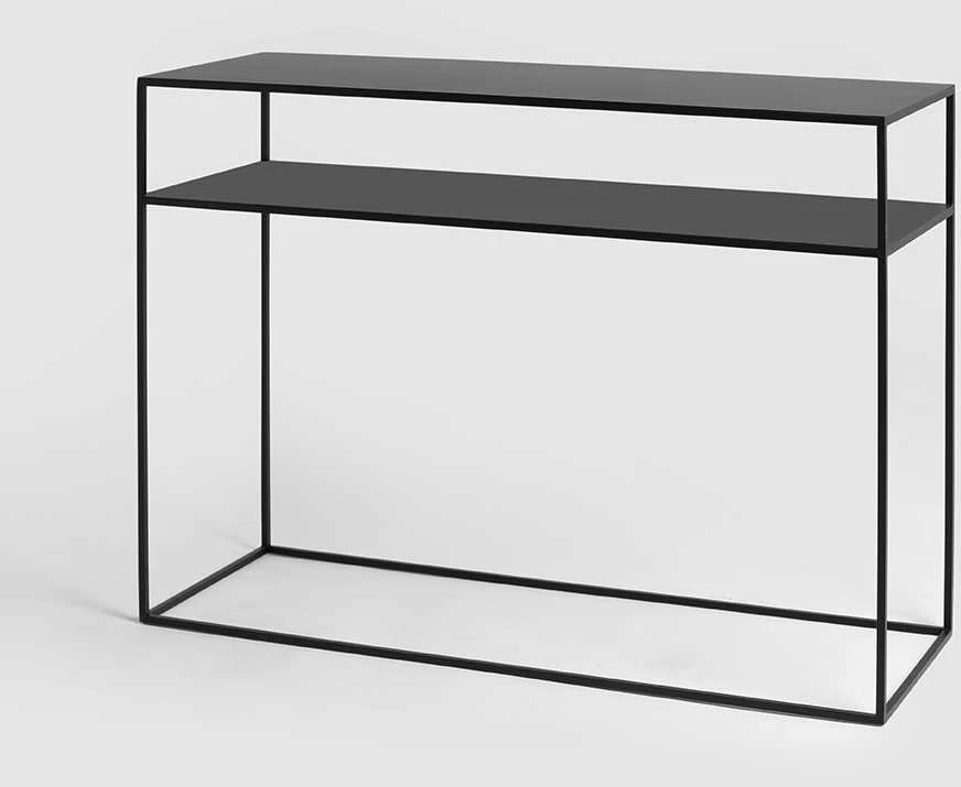 Customform Konsolinis stalas, TENSIO 2 FLOOR METAL, 100x35 cm, Juoda