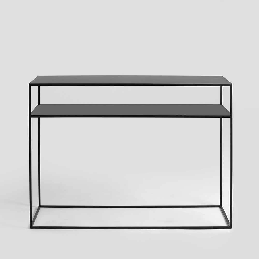 Customform Konsolinis stalas, TENSIO 2 FLOOR METAL, 100x35 cm, Juoda