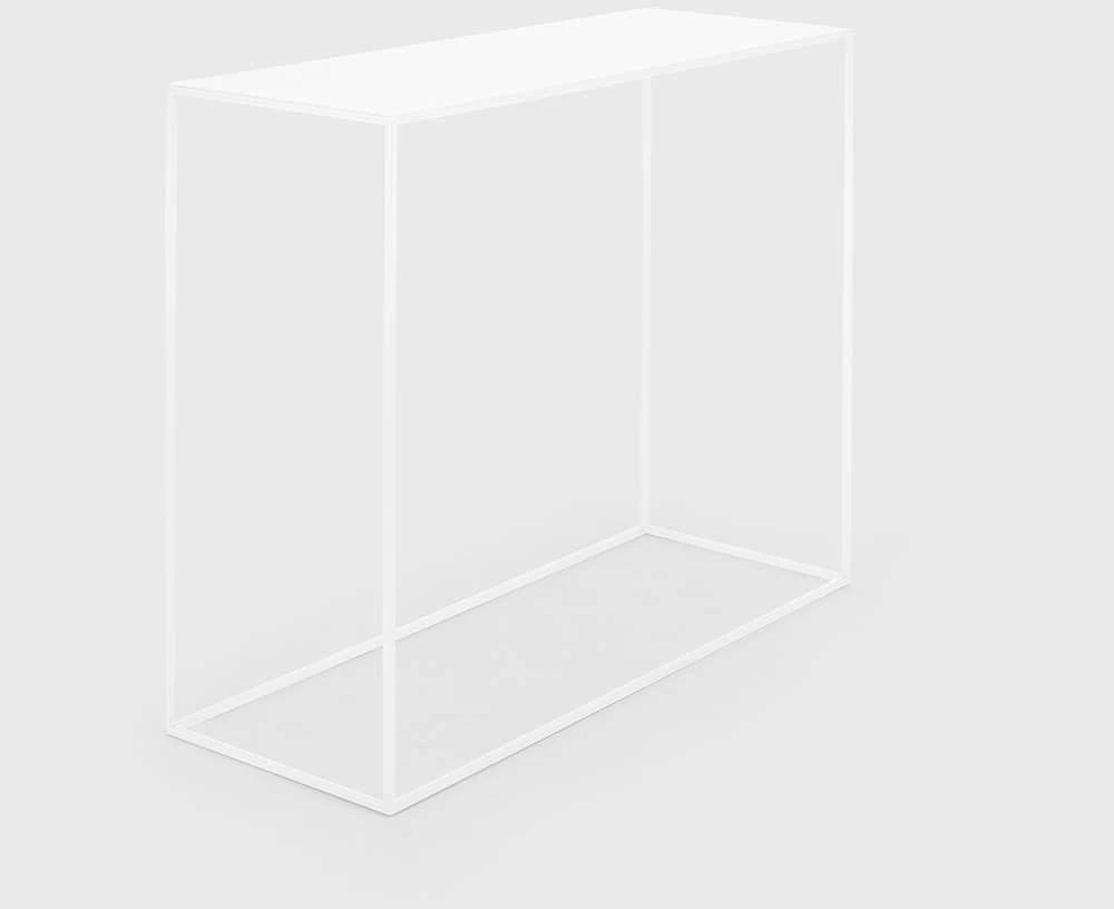 Customform Konsolinis stalas, TENSIO METAL, 100x35 cm, Baltas