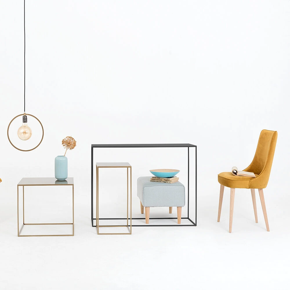 Customform Konsolinis stalas, TENSIO METAL, 100x35 cm, Juoda