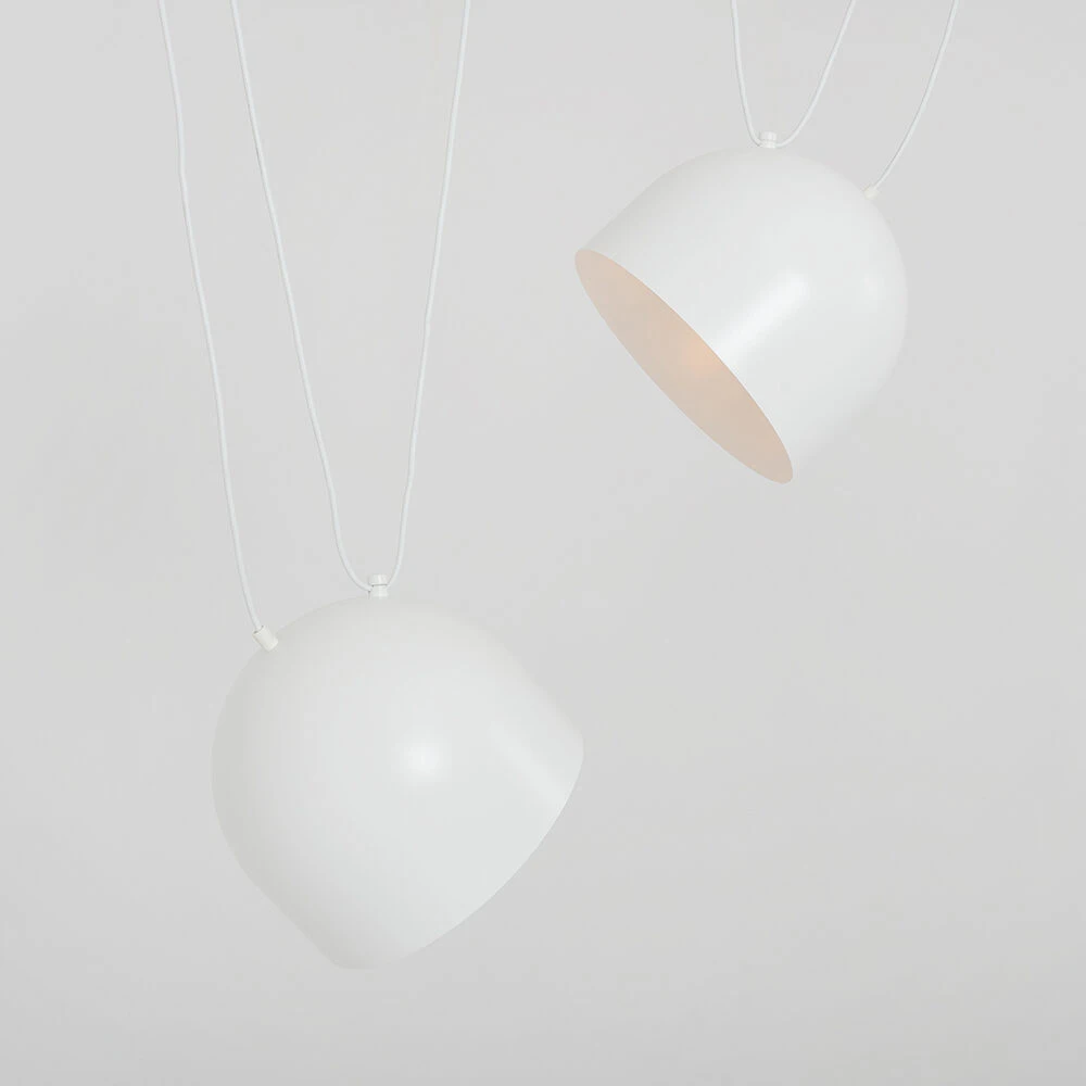 Customform Pakabinamas šviestuvas POPO L 2, baltas, Ø 23 cm