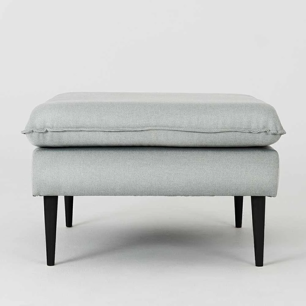 Customform Pufas, POSH Juodas, 70x70x45 cm, Platininė pilka