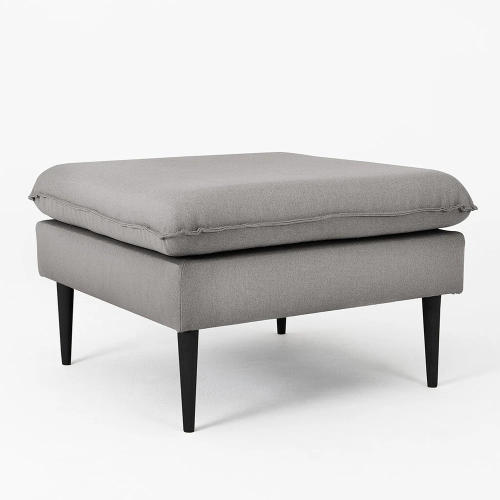 Customform Pufas, POSH Juodas, 70x70x45 cm, Pilka