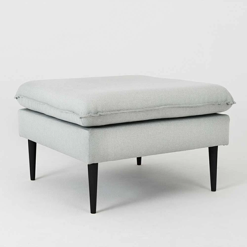 Customform Pufas, POSH Juodas, 70x70x45 cm, Platininė pilka