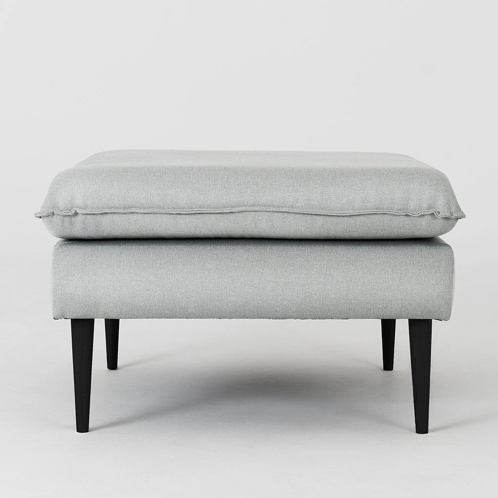 Customform Pufas, POSH Juodas, 70x70x45 cm, Platininė pilka