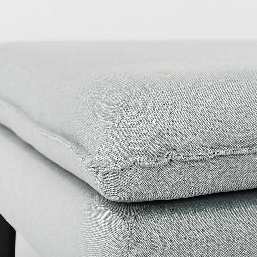 Customform Pufas, POSH Juodas, 70x70x45 cm, Platininė pilka
