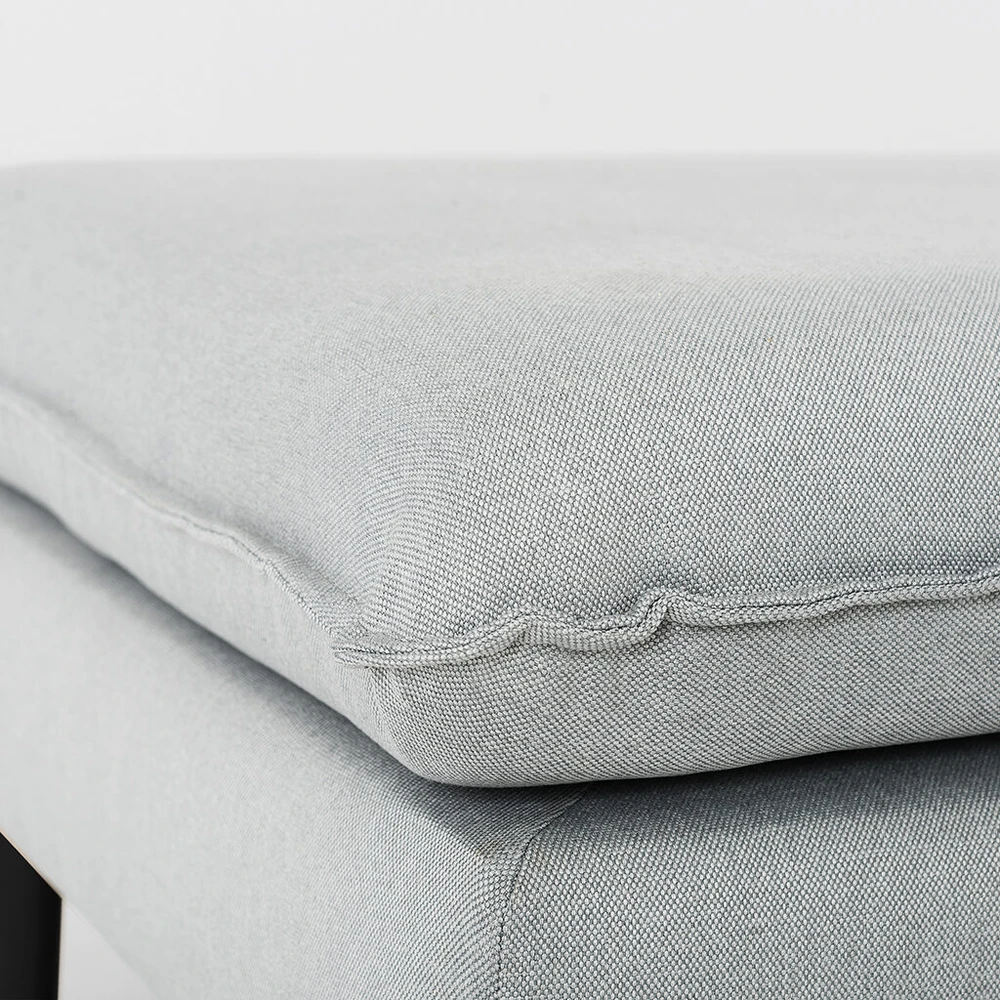 Customform Pufas, POSH Juodas, 70x70x45 cm, Platininė pilka