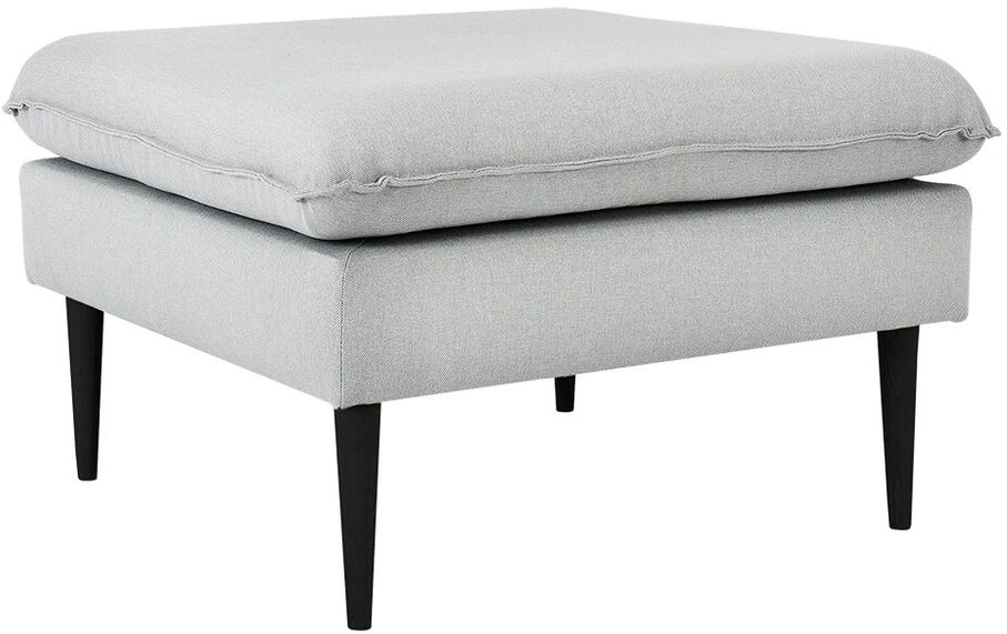 Customform Pufas, POSH Juodas, 70x70x45 cm, Platininė pilka