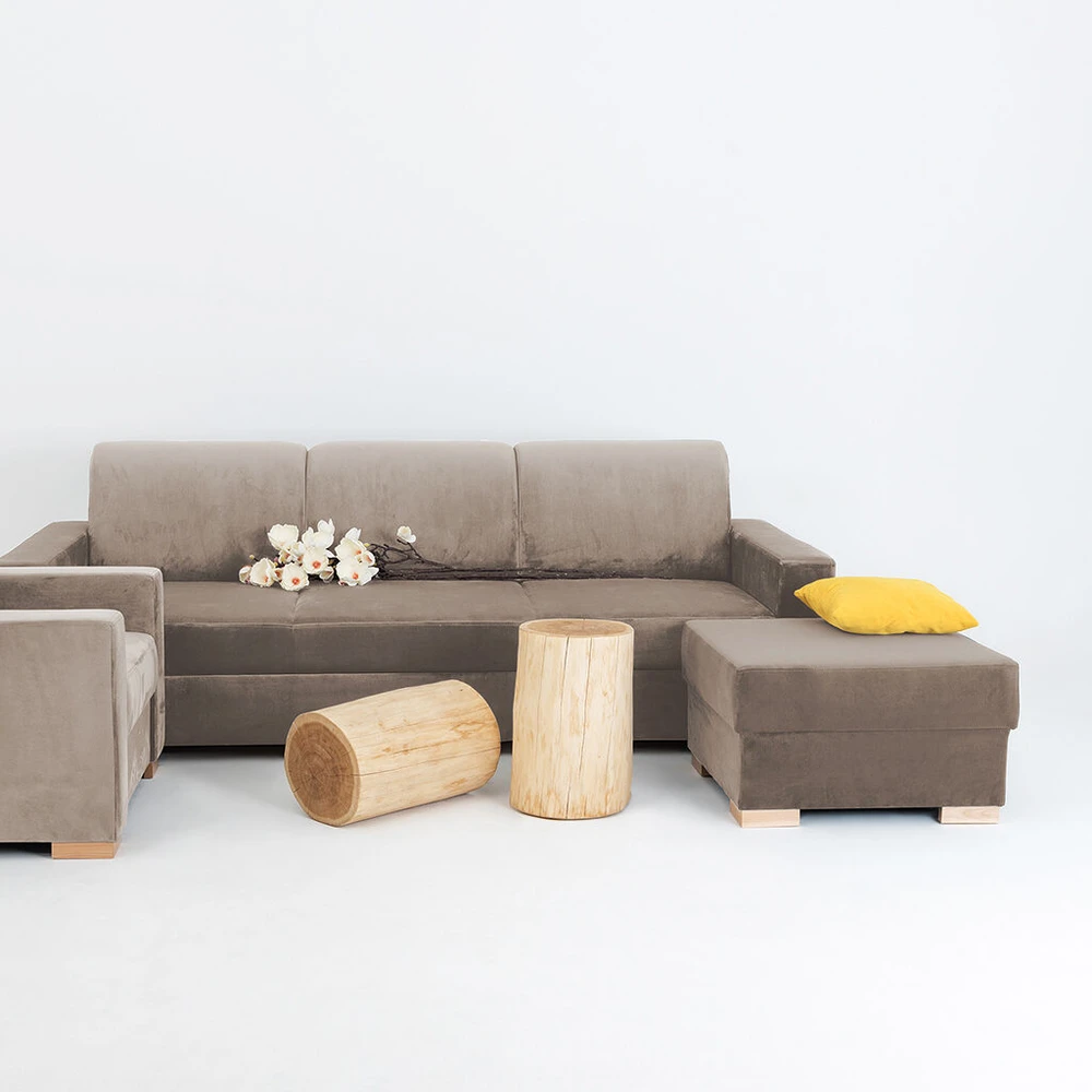 Customform Pufas, STABLE, 68x68x40 cm, Bežinės spalvos