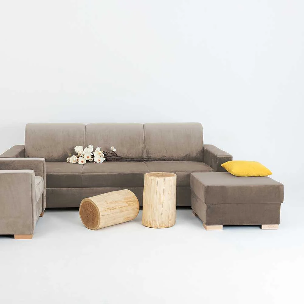 Customform Pufas, STABLE, 68x68x40 cm, Bežinės spalvos