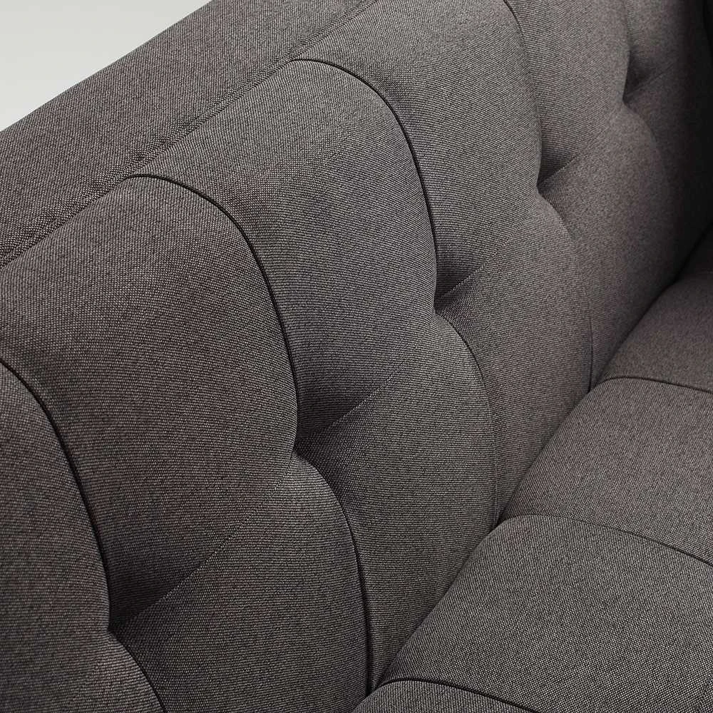 Sofa Customform Pufas, Willy, 72x72 cm, Platinos spalva
