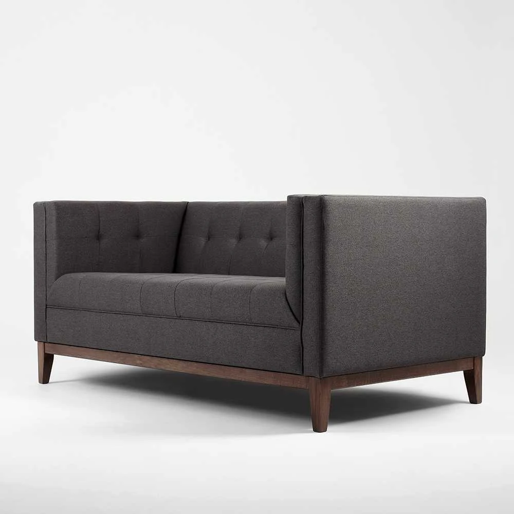 Sofa Customform Pufas, Willy, 72x72 cm, Platinos spalva