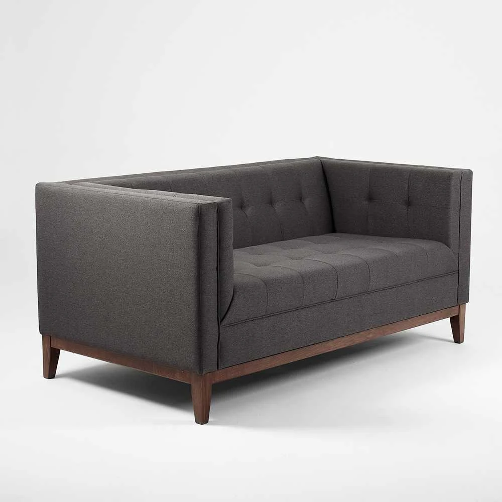 Sofa Customform Pufas, Willy, 72x72 cm, Platinos spalva