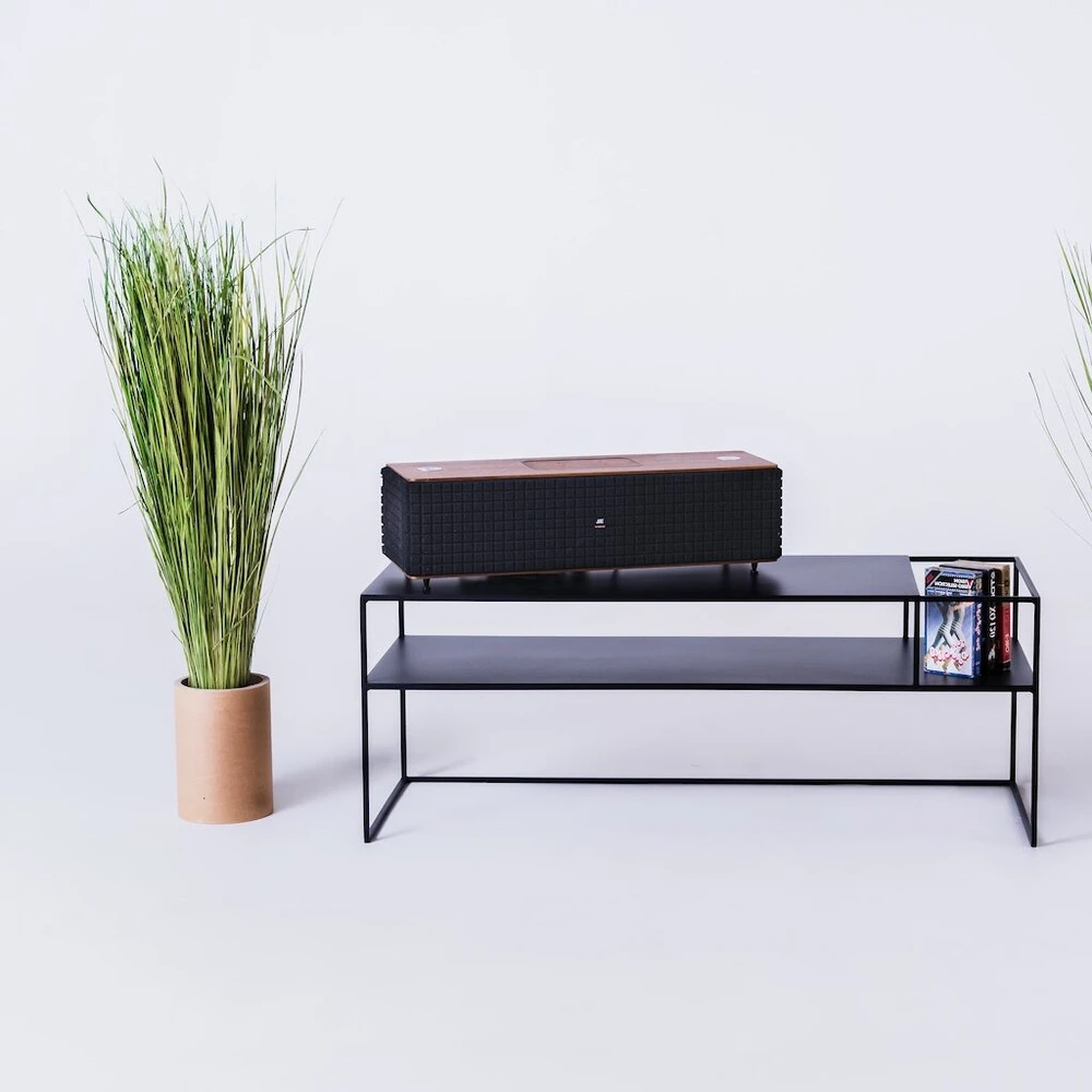 Customform RTV stalas, SENSO FLOWER METAL, 120x45 cm, Juodas
