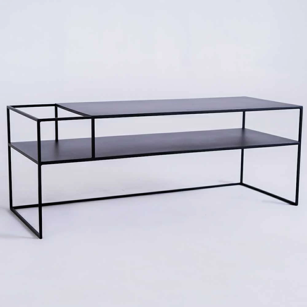 Customform RTV stalas, SENSO FLOWER METAL, 120x45 cm, Juoda