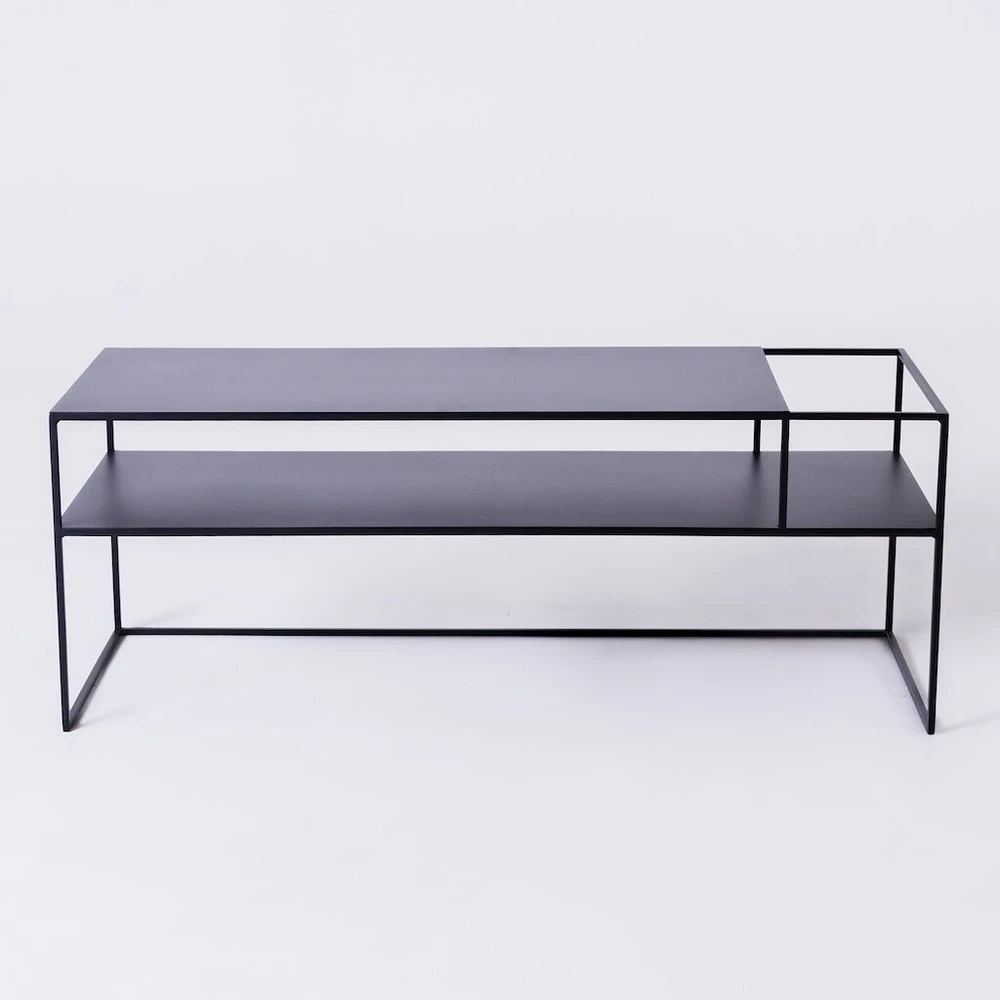 Customform RTV stalas, SENSO FLOWER METAL, 120x45 cm, Juodas