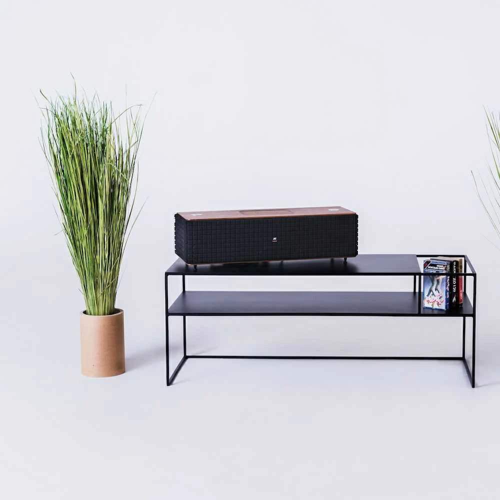Customform RTV stalas, SENSO FLOWER METAL, 120x45 cm, Juodas