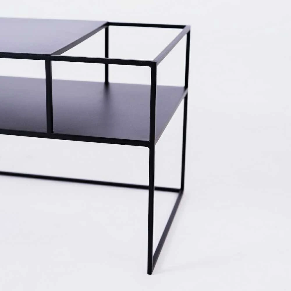 Customform RTV stalas, SENSO FLOWER METAL, 120x45 cm, Juodas