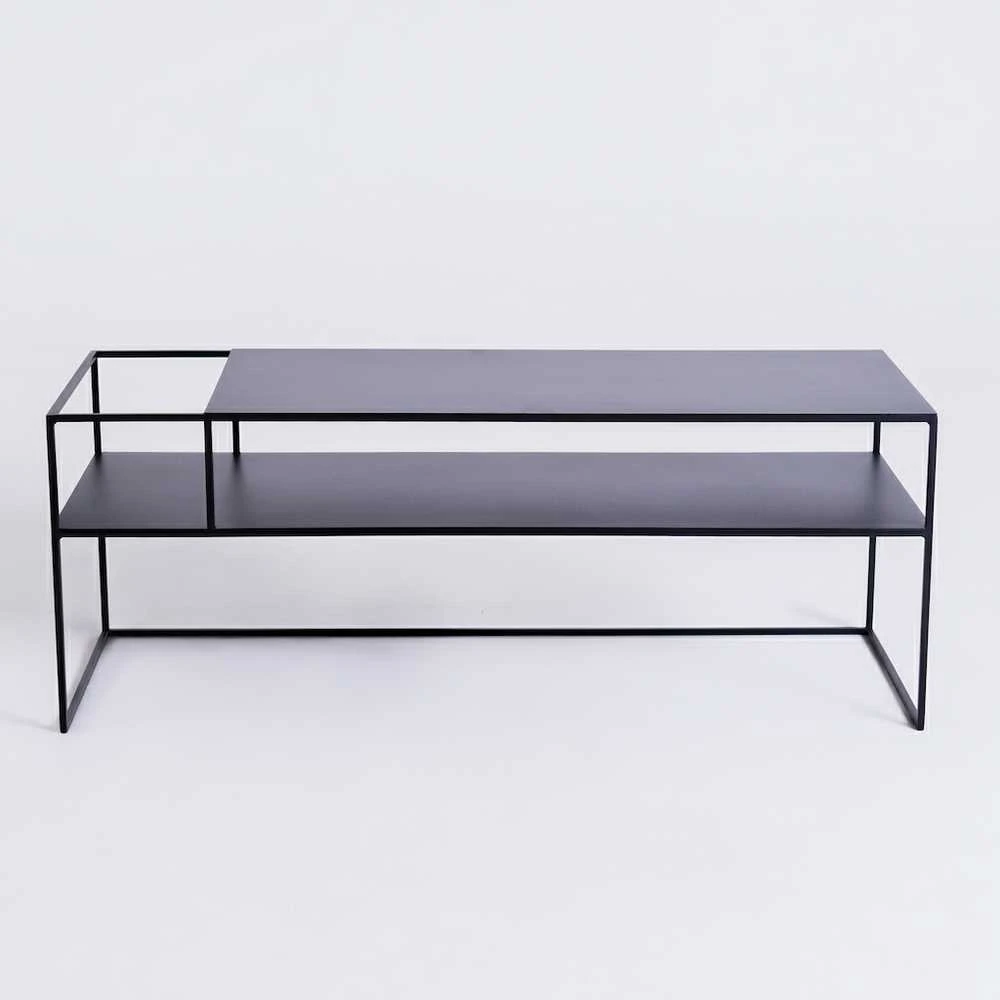 Customform RTV stalas, SENSO FLOWER METAL, 120x45 cm, Juoda