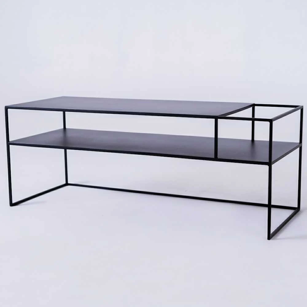 Customform RTV stalas, SENSO FLOWER METAL, 120x45 cm, Juodas