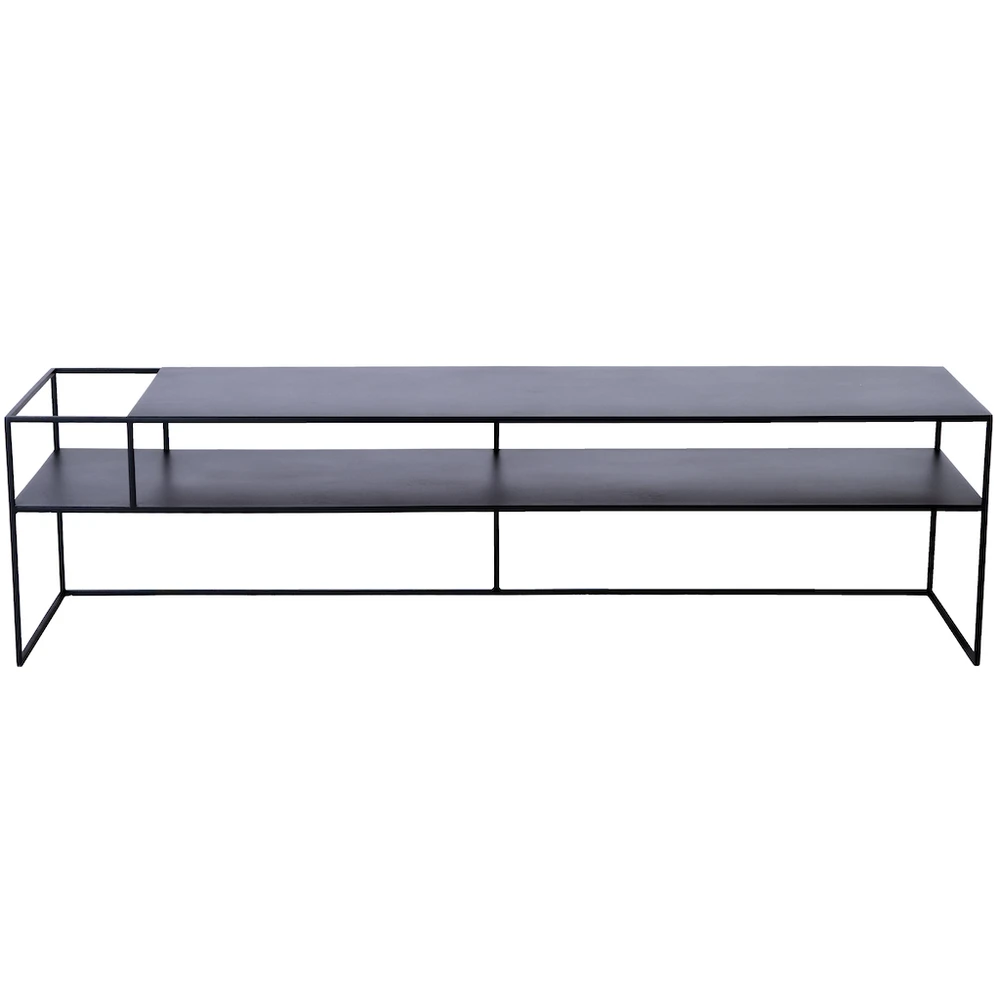Customform RTV stalas, SENSO FLOWER METAL, 170x45 cm, Juodas