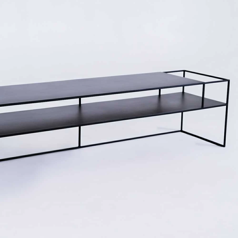 Customform RTV Staliukas, SENSO FLOWER METAL, 170x45 cm, Juoda