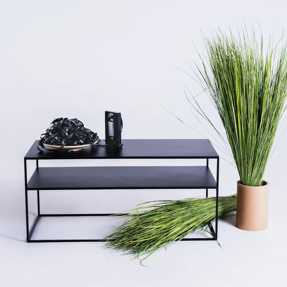 Customform RTV Staliukas, TENSIO 2 AUKŠTŲ METALAS, 100x45 cm, Juoda
