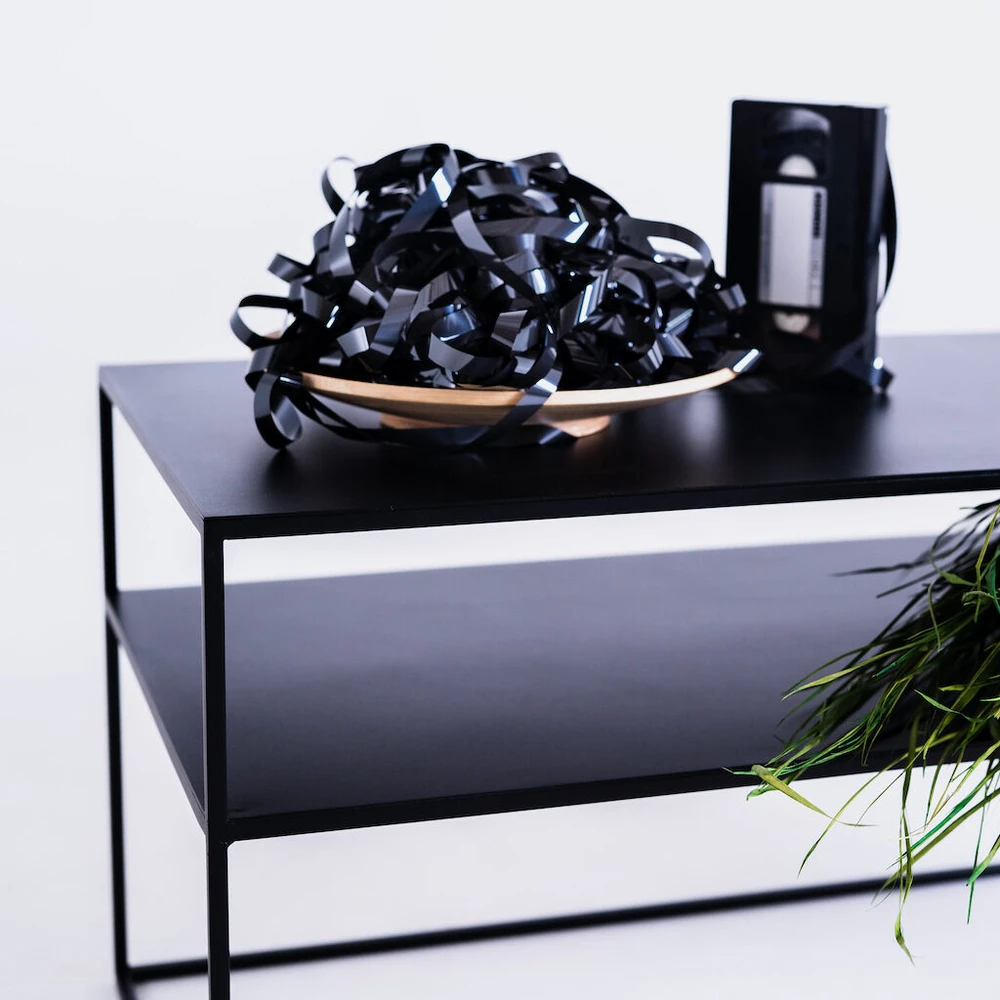 Customform RTV Staliukas, TENSIO 2 AUKŠTŲ METALAS, 100x45 cm, Juoda