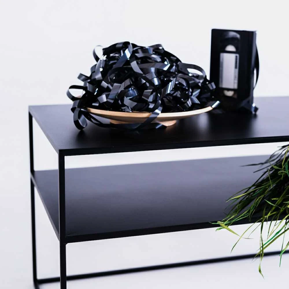 Customform RTV Staliukas, TENSIO 2 AUKŠTŲ METALAS, 100x45 cm, Juoda