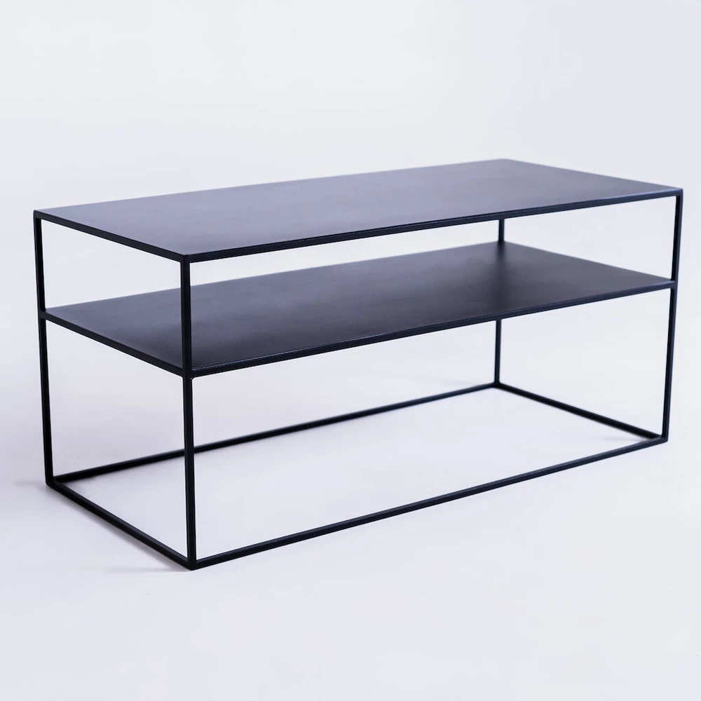 Customform RTV Staliukas, TENSIO 2 AUKŠTŲ METALAS, 100x45 cm, Juoda