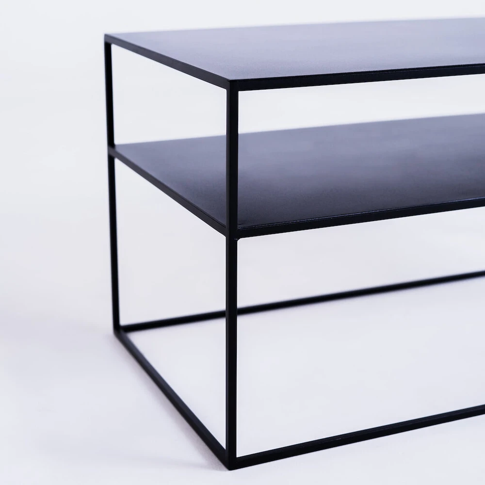Customform RTV Staliukas, TENSIO 2 AUKŠTŲ METALAS, 100x45 cm, Juoda