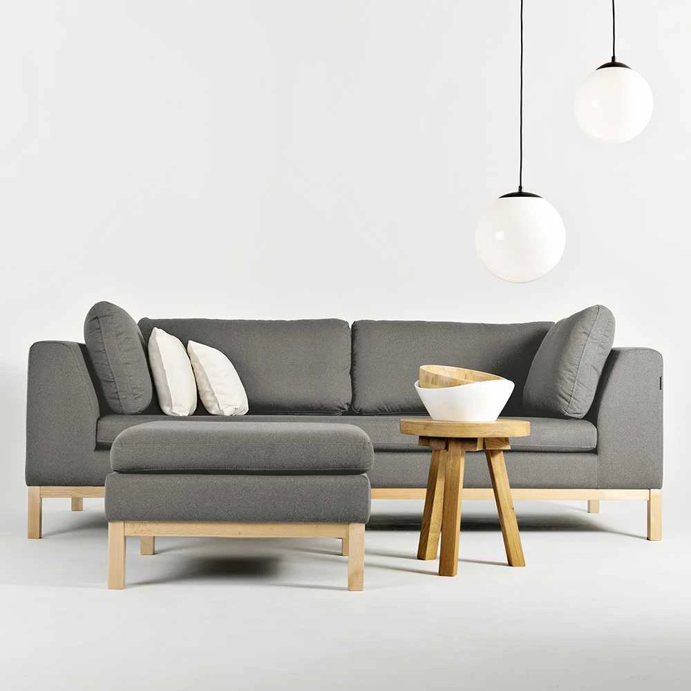 Customform Sofa, Ambient Wood, 228x98 cm, Pilka