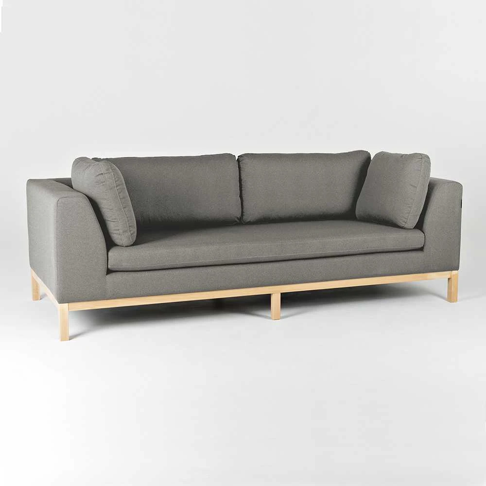 Customform Sofa, Ambient Wood, 228x98 cm, Pilka