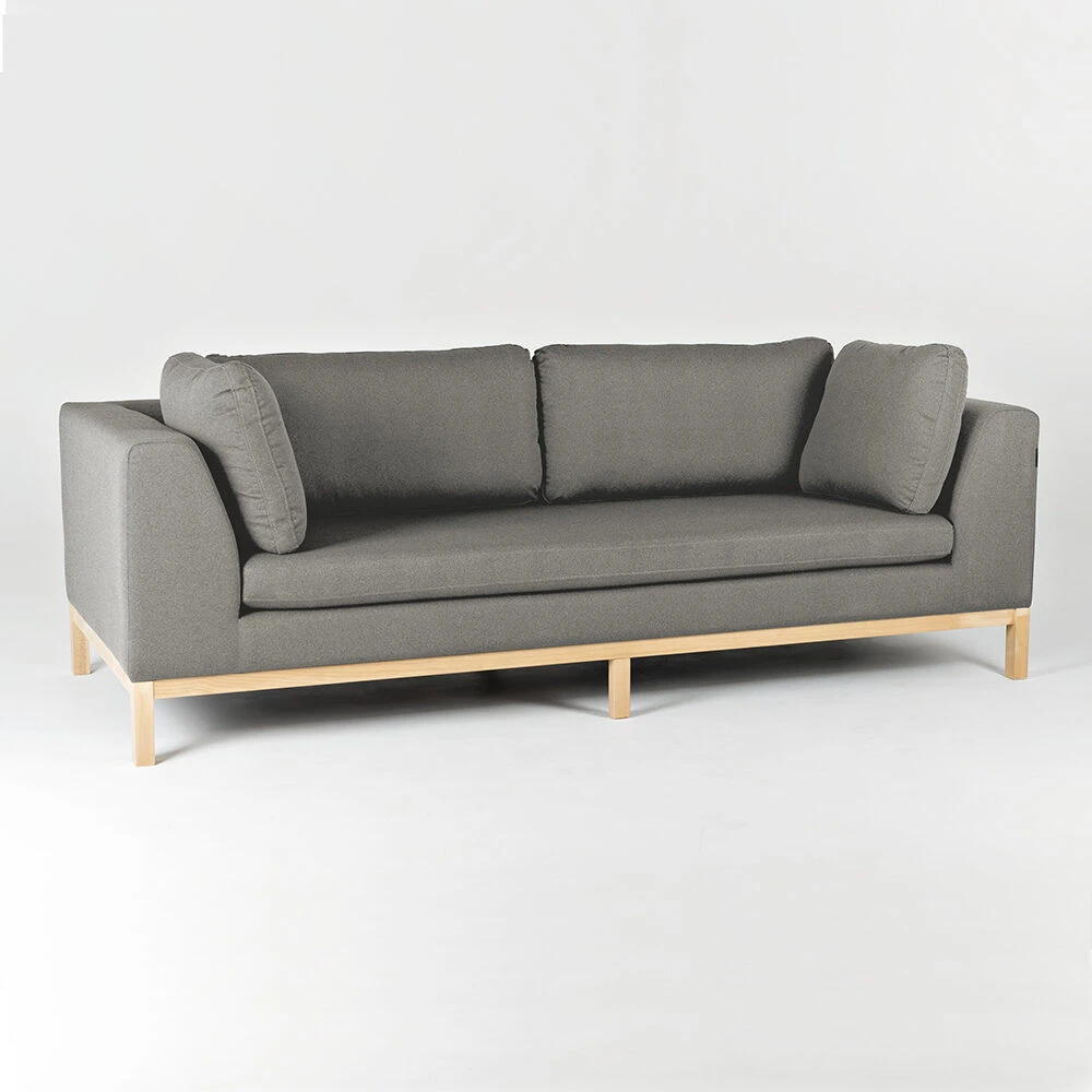 Customform Sofa, Ambient Wood, 228x98 cm, Pilka