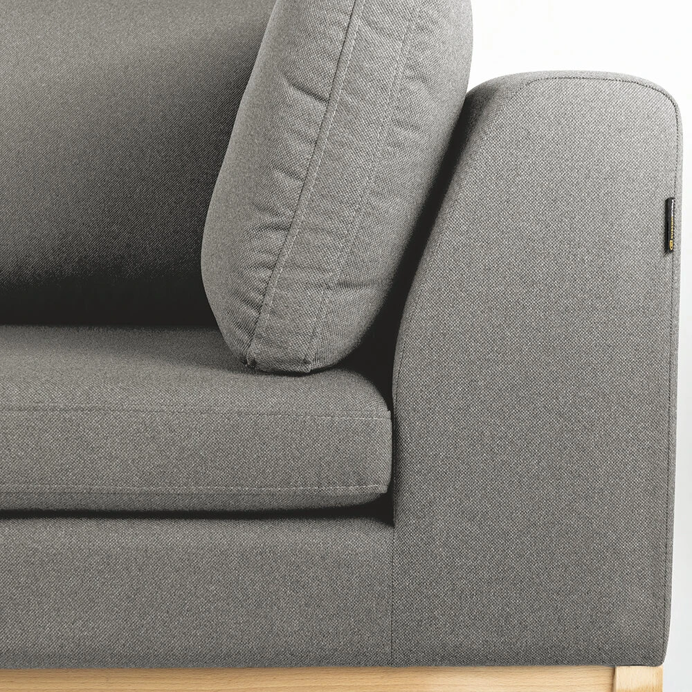 Customform Sofa, Ambient Wood, 228x98 cm, Pilka