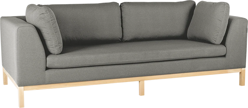 Customform Sofa, Ambient Wood, 228x98 cm, Pilka