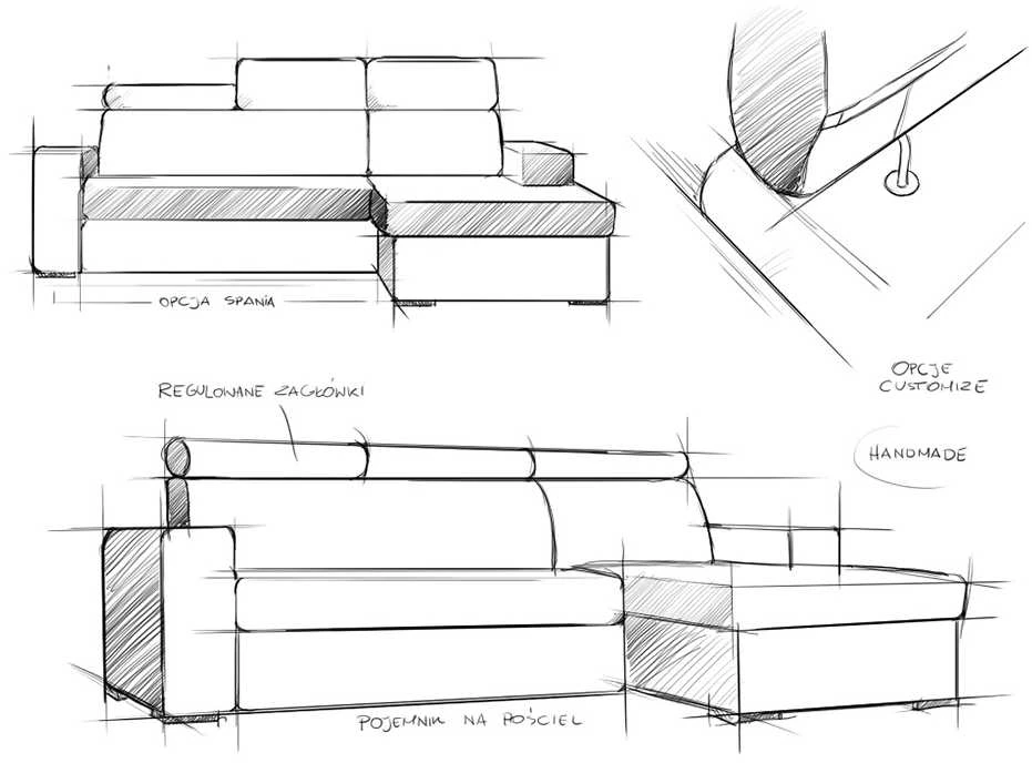 Customform Sofa, BY TOM, 85x159 cm, Anglies spalva