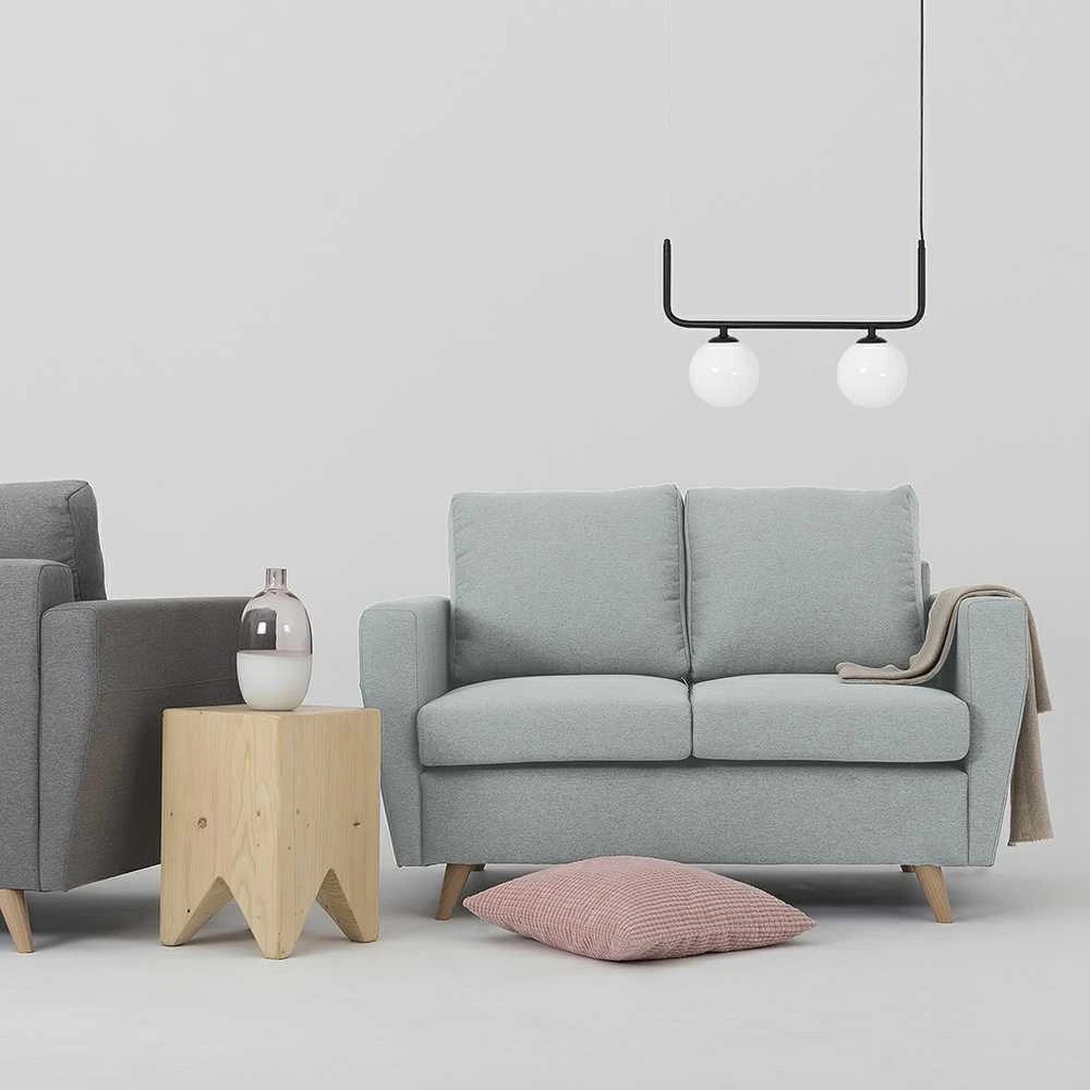 Customform Sofa, LOVER 2 vietų, 90x134x86 cm, Pilka