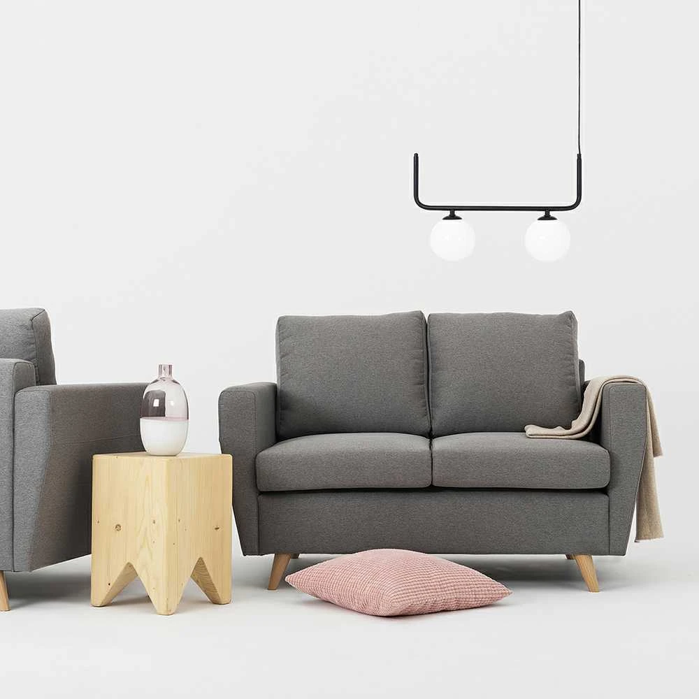 Customform Sofa, LOVER 2 vietų, 90x134x86 cm, Pilka