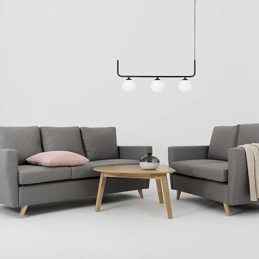 Customform Sofa, LOVER 3 vietų, 0.9x1.89x0.86 m, Pilka