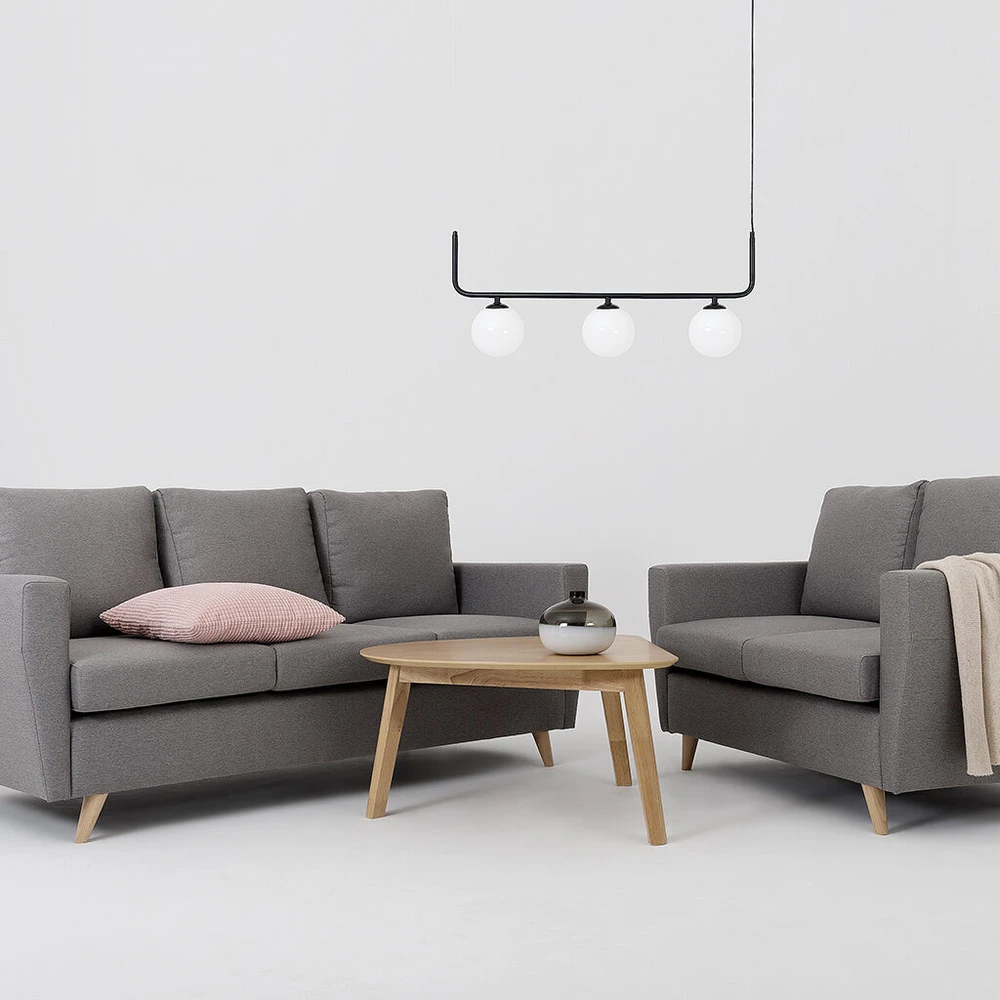 Customform Sofa, LOVER 3 vietų, 0.9x1.89x0.86 m, Pilka