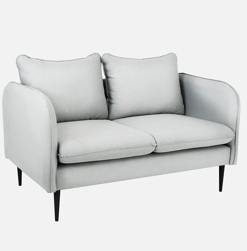 Customform Sofa, POSH Juodas 2 vietų, 0.89x1.45x0.9 m, Platinos Pilka