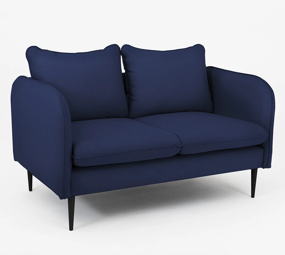 Customform Sofa, POSH Juodas 2 vietų, 0.89x1.45x0.9 m, Juoda