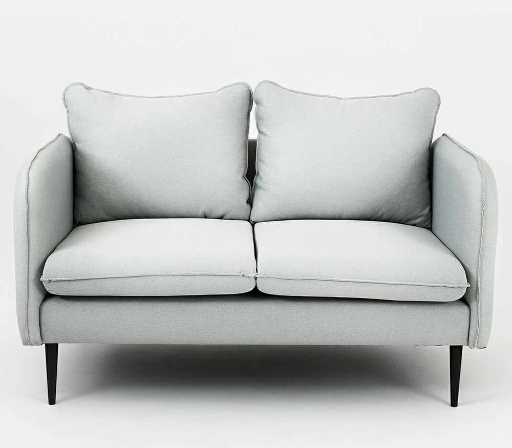 Customform Sofa, POSH Juodas 2 vietų, 0.89x1.45x0.9 m, Platinos Pilka