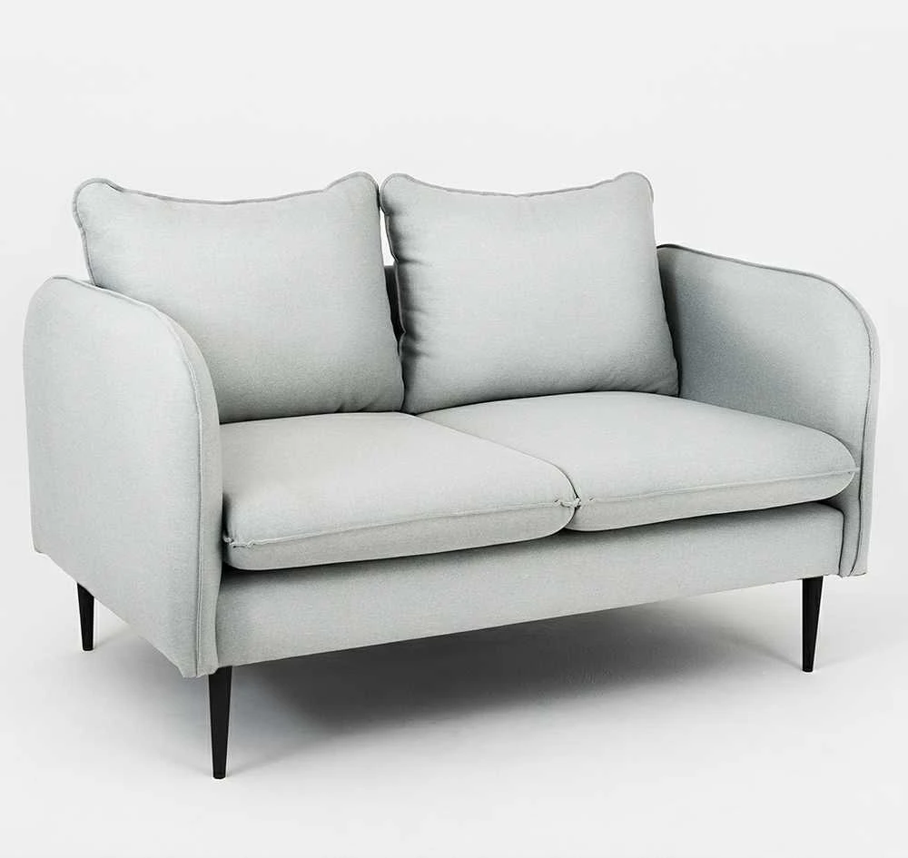 Customform Sofa, POSH Juodas 2 vietų, 0.89x1.45x0.9 m, Platinos Pilka