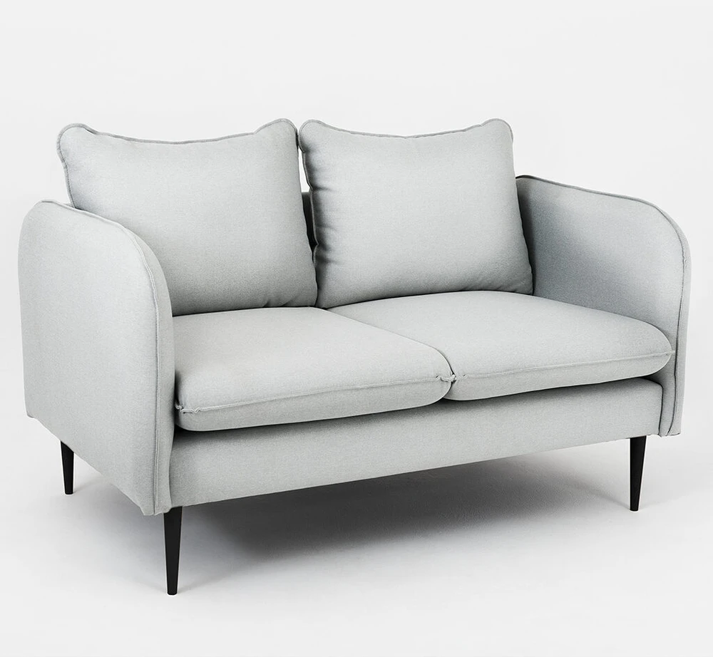 Customform Sofa, POSH Juodas 2 vietų, 0.89x1.45x0.9 m, Platinos Pilka